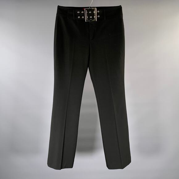 VERTIGO Size M Black Gold Stretch Twill Dress Pants